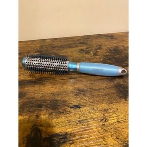 Conair Blue Round Barrel Hair Brush Small Professional Styling Tool Gel Grips